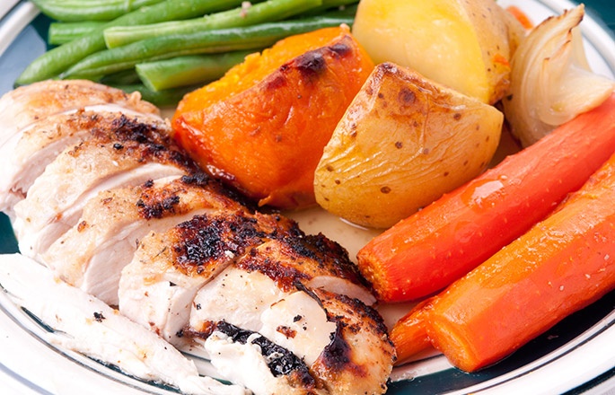 prairie lake grilled chicken and vegetables meal